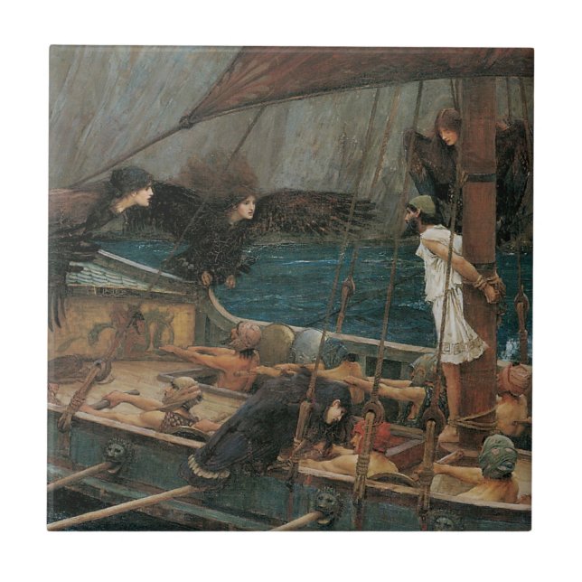 Ulisses e as Sirens por John William Waterhouse (Frente)