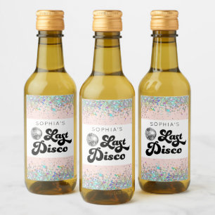 Última Bachelorette Disco Mini Rótulos de Vinho