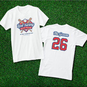 Última Camisa T do Solteiro de Baseball Swing