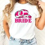 Última Camiseta Rodeada de Disco da Última Bachelo<br><div class="desc">Um design de vaqueira divertido com detalhes cor-de-rosa e laranja</div>