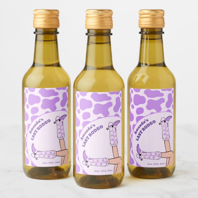 Última Festa de Chá de panela Roxo de Cowgirl (Garrafas)