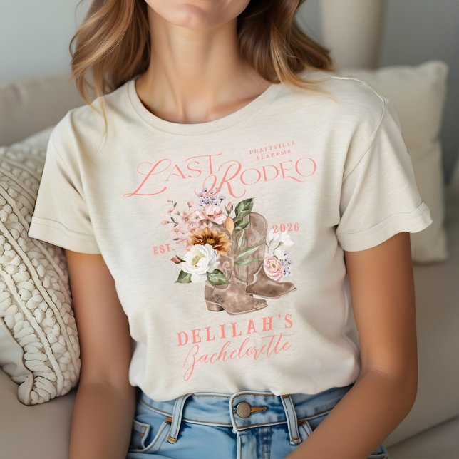 Última Garota Chic Boots Western Bachelorette (Last Rodeo Chic Cowgirl Boots Western Bachelorette Tri-Blend Shirt)