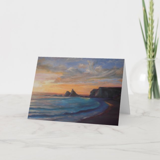 Última luz no cartão de saudação de Martin Beach (Frente)