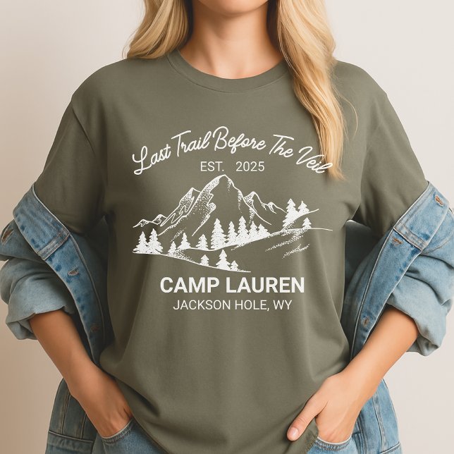 Última Trilha Antes Da Camisa Do Véu, Bach Do Acam (camping bride shirt, hiking bachelorette party shirt, bachelorette adventure shirt, )