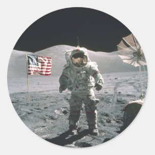 Últimas mães de Apollo 17 na etiqueta da lua