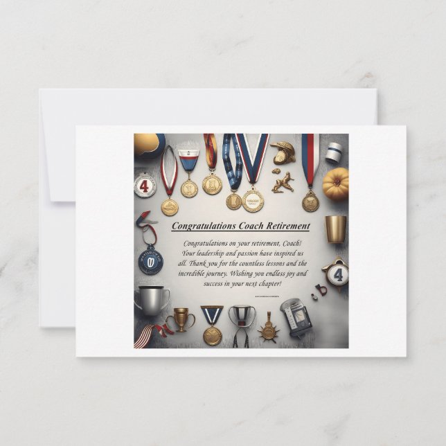 "Último assobio: Feliz aposentadoria, treinador!" (Verso)