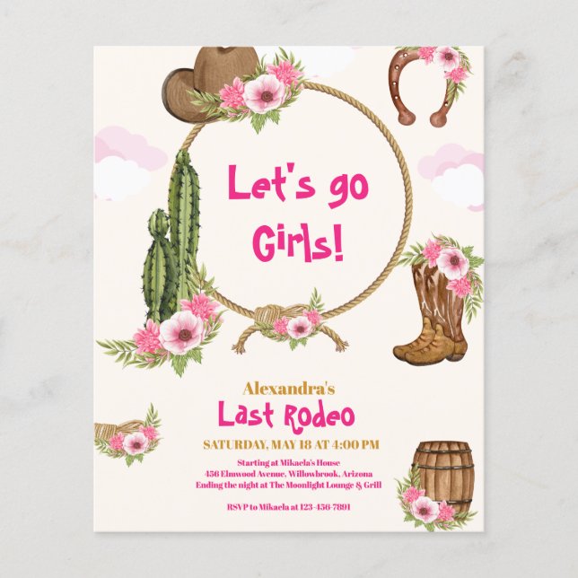 Último Chá de panela Rodeo Cowgirl (Frente)