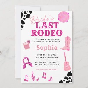 Último Convite De Bachelorette Do Último Rodeio