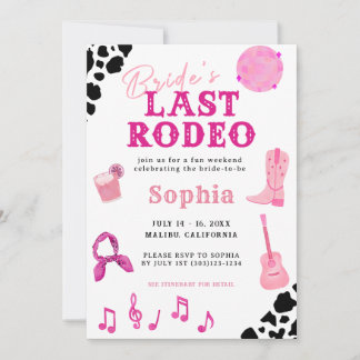 Último Convite De Bachelorette Do Último Rodeio