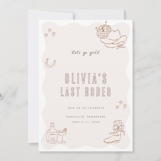 Último Convite de Fim de Semana da Bachelorette da (Frente)