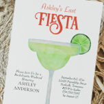 Último Convite para Fiesta Margarita Bachelorette<br><div class="desc">Celebre sua última festa antes do grande dia. Este convite de solteiro apresenta uma pintura aquosa de uma taça de margarita. Informe os detalhes do itinerário ou evento no verso. Personalize com suas informações e altere qualquer texto para adequá-lo ao seu evento.</div>
