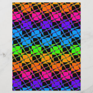 Último design xadrez com cores de arco-íris lindas