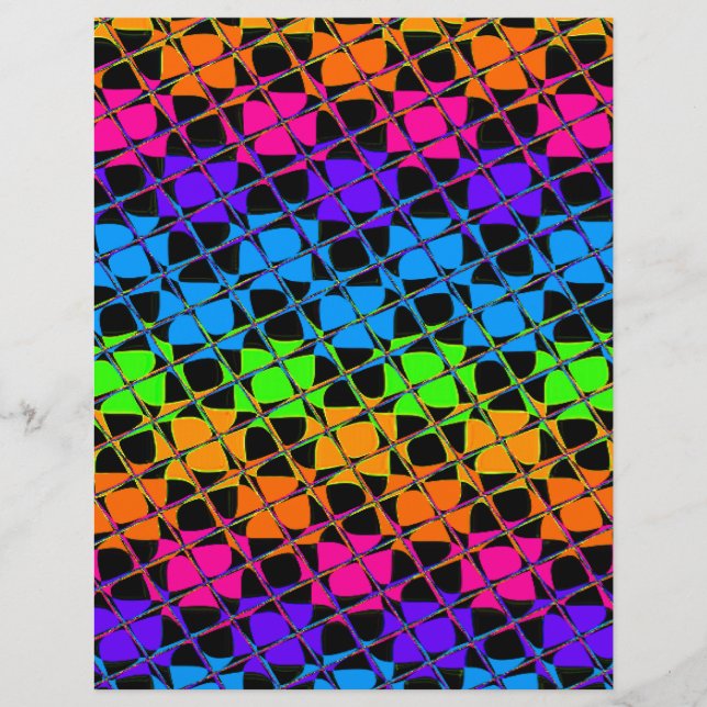 Último design xadrez com cores de arco-íris lindas (Frente)