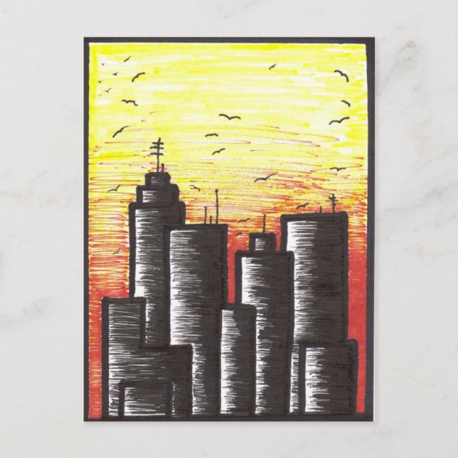 último dia de uma cidade morrendo Cartões postais (Frente)