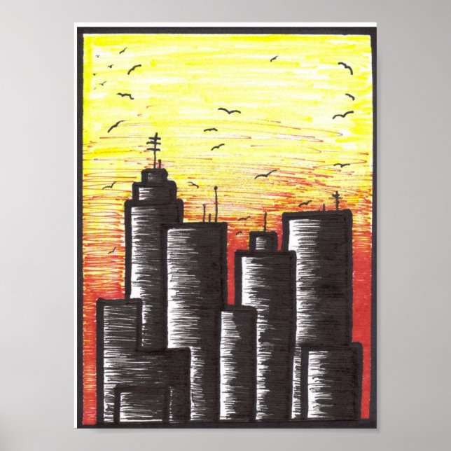 último dia de uma cidade poster em extinção (Frente)