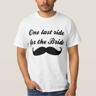 Último passeio para a camiseta do bigode da noiva