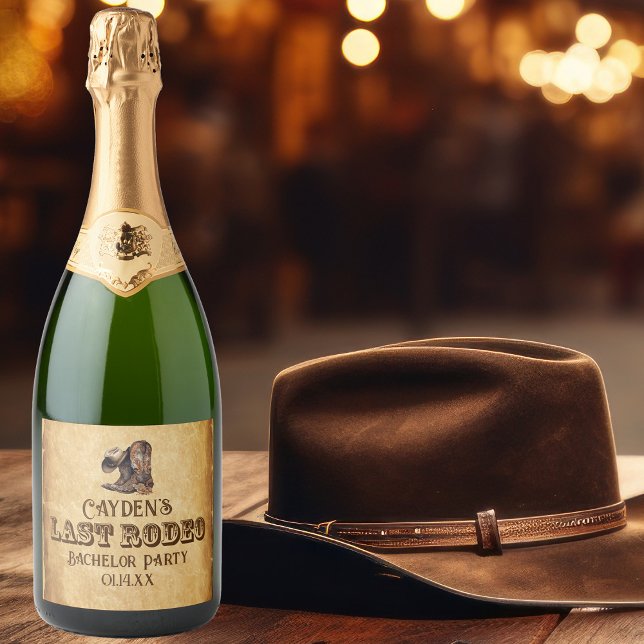 Último Rodeo Cowboy Grunge Brown Bachelor Party (Criador carregado)