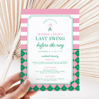 Último Swing Antes do Convite Bachelorette do Anel