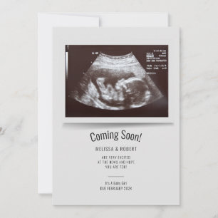 Ultrassom do Bebê Em Breve Anúncio de Gravidez