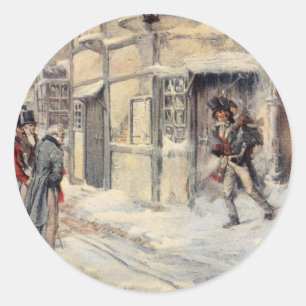 Um adesivo de carrinho de Natal