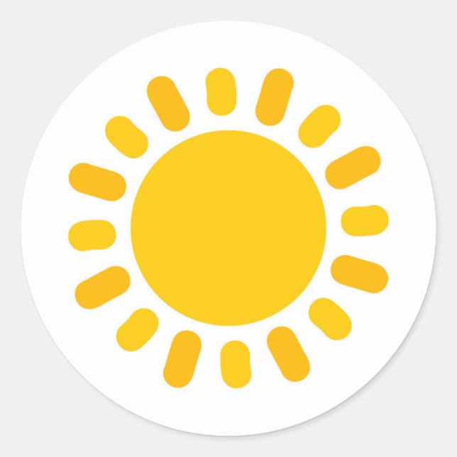 Um adesivo de design de ilustração do sol bonito.  (Frente)