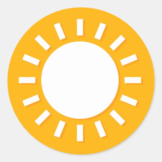 Um adesivo de design de ilustração do sol bonito.  (Frente)