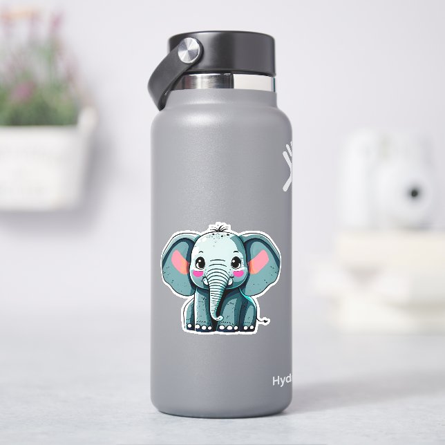 Um adesivo de elefante giro para crianças (HidroFlask)