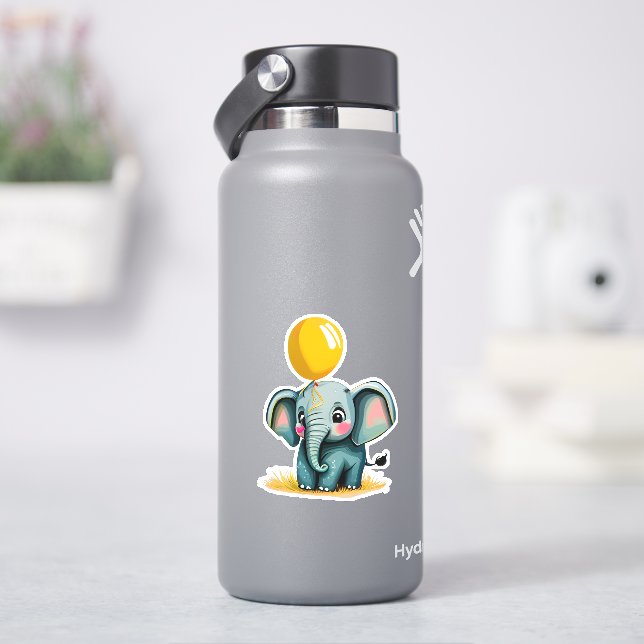 Um adesivo de elefante giro para crianças (HidroFlask)