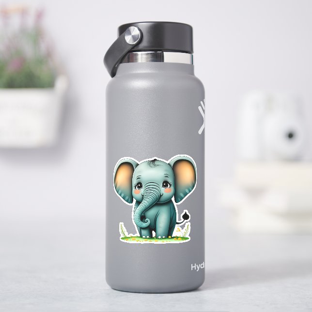 Um adesivo de elefante giro para crianças (HidroFlask)