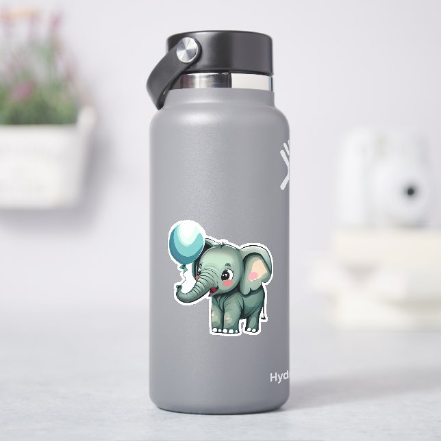 Um adesivo de elefante giro para crianças (HidroFlask)