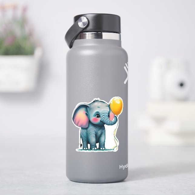 Um adesivo de elefante giro para crianças (HidroFlask)