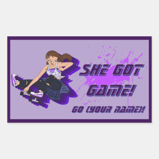 Um adesivo de skateboarder personalizado