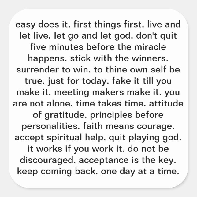 Um adesivo de slogan (Frente)