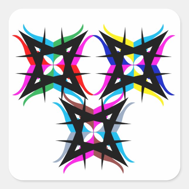 Um adesivo legal e colorido. (Frente)