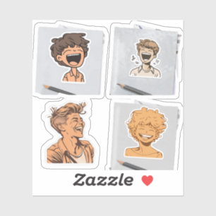 Um adesivo para um grupo de personagens animados l