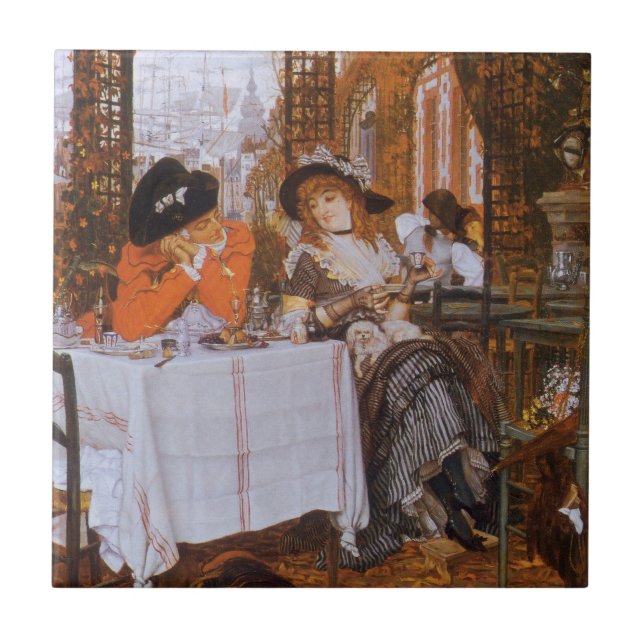 Um Almoço (Le Dejeuner) por James Tissot (Frente)