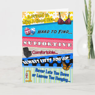 Um amigo é como um cartão de saudação Bra