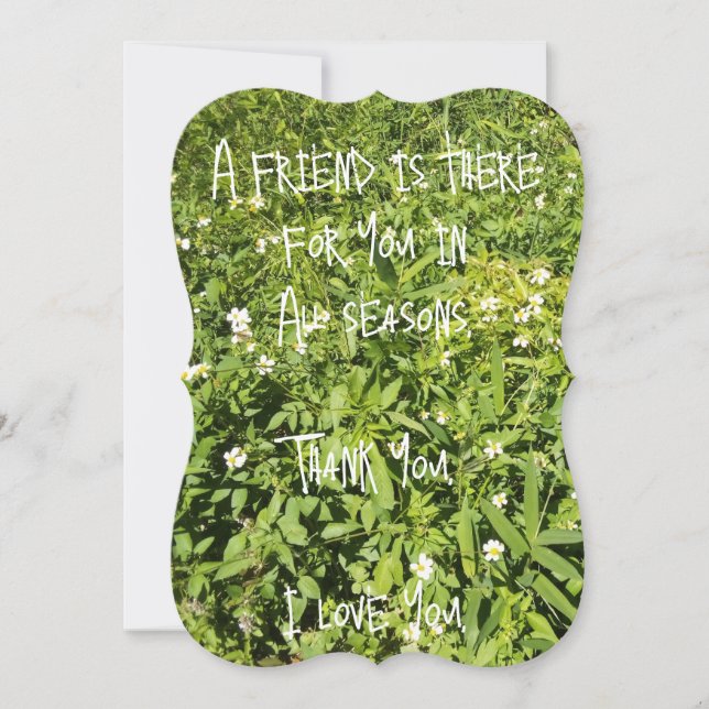 Um Amigo para Todas as Estações de Cartão Simples (Frente)