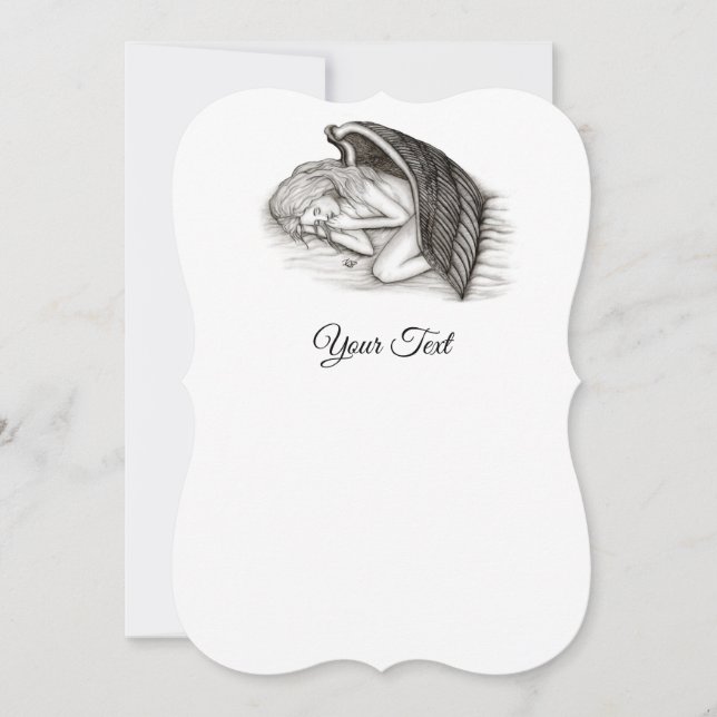 Um anjo adormecido, Design preto e branco (Frente)