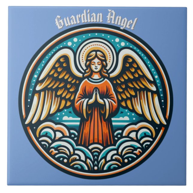 Um Anjo Guardião Orando (Frente)