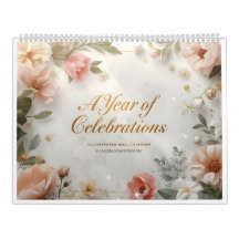 Um Ano de Celebrações – Calendário de Parede Ilust