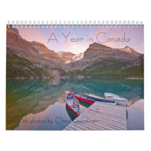 Um ano em Canadá calendário de 12 meses
