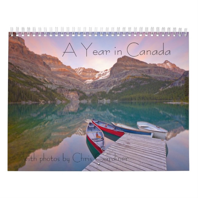 Um ano em Canadá calendário de 12 meses (Capa)