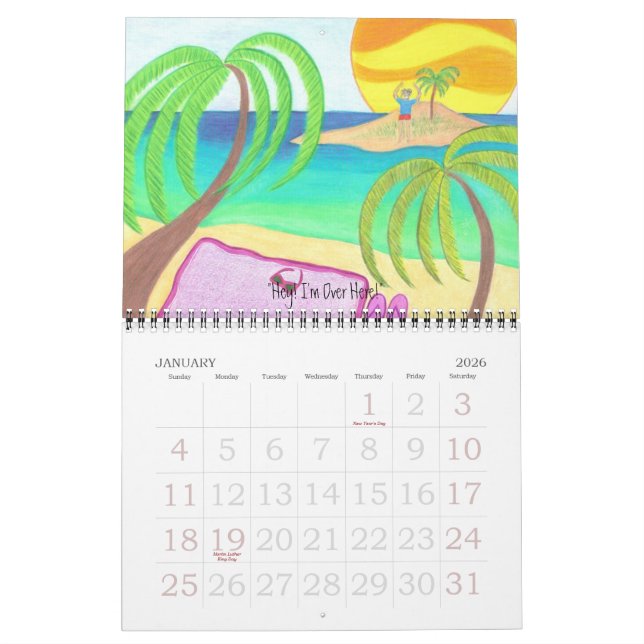 Um ano no calendário da praia (Jan 2026)