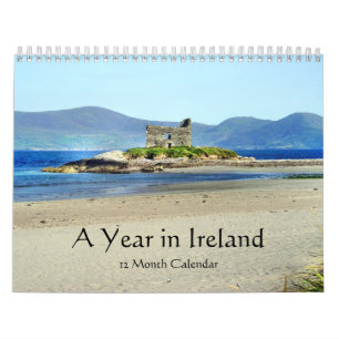 Um ano no calendário de Ireland - personalize o