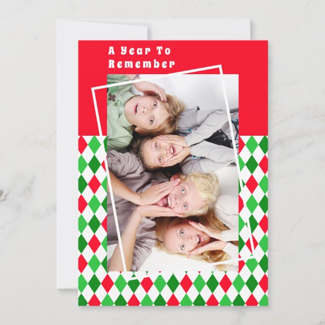 Um ano para lembrar a foto de Natal de Argyle (Frente)