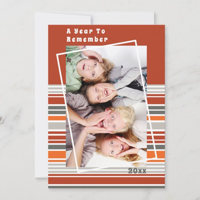 Um ano para lembrar da foto de Natal Chevron (Frente)