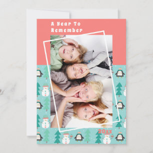 Um ano para lembrar da foto de Natal de Snowman