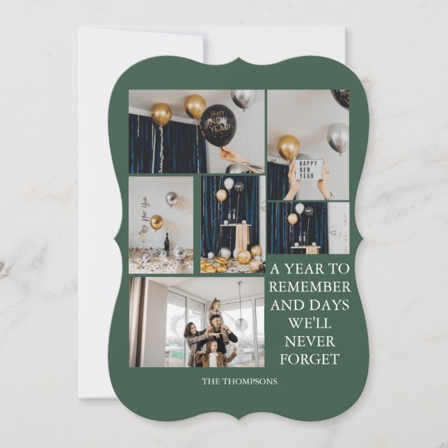 Um ano para se lembrar da colagem de 6 fotos verde (Frente)