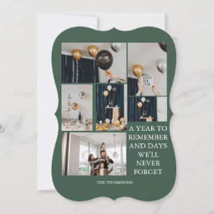 Um ano para se lembrar da colagem de 6 fotos verde